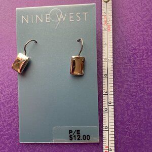 Bundle 3 pairs for $12.  Nine West Gold Tone Drop Rectangular Earrings.
